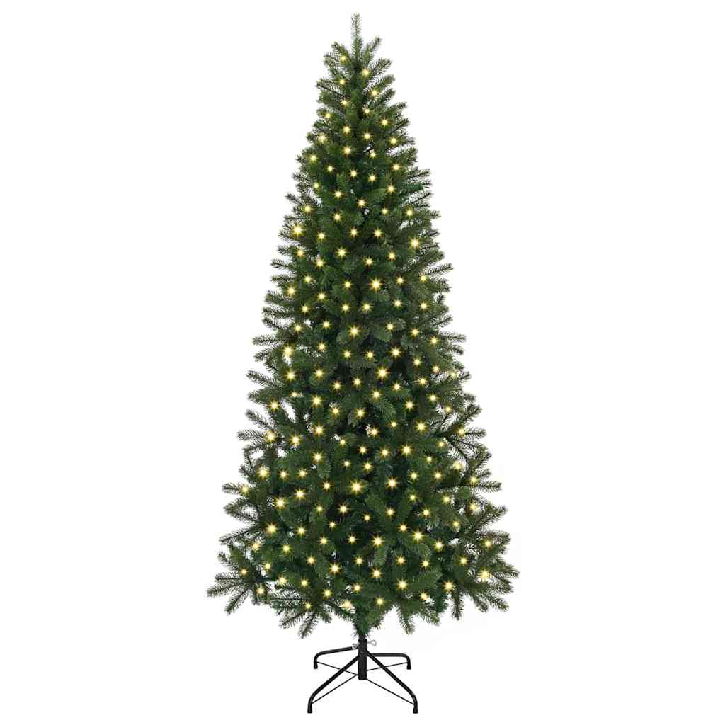 vidaXL Künstlicher Weihnachtsbaum mit 300 LEDs Grün 180 cm PE und PVC