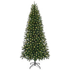 vidaXL Künstlicher Weihnachtsbaum mit 300 LEDs Grün 180 cm PE und PVC