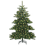 vidaXL Künstlicher klappbarer Weihnachtsbaum Grün 150 cm PVC und Stahl