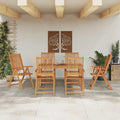 vidaXL Garten Essgruppe Faltbar 7 pcs Braun Massivholz Akazie