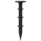 vidaXL Bodenheringe 100 pcs Schwarz Ø3 x 11 cm Kunststoff