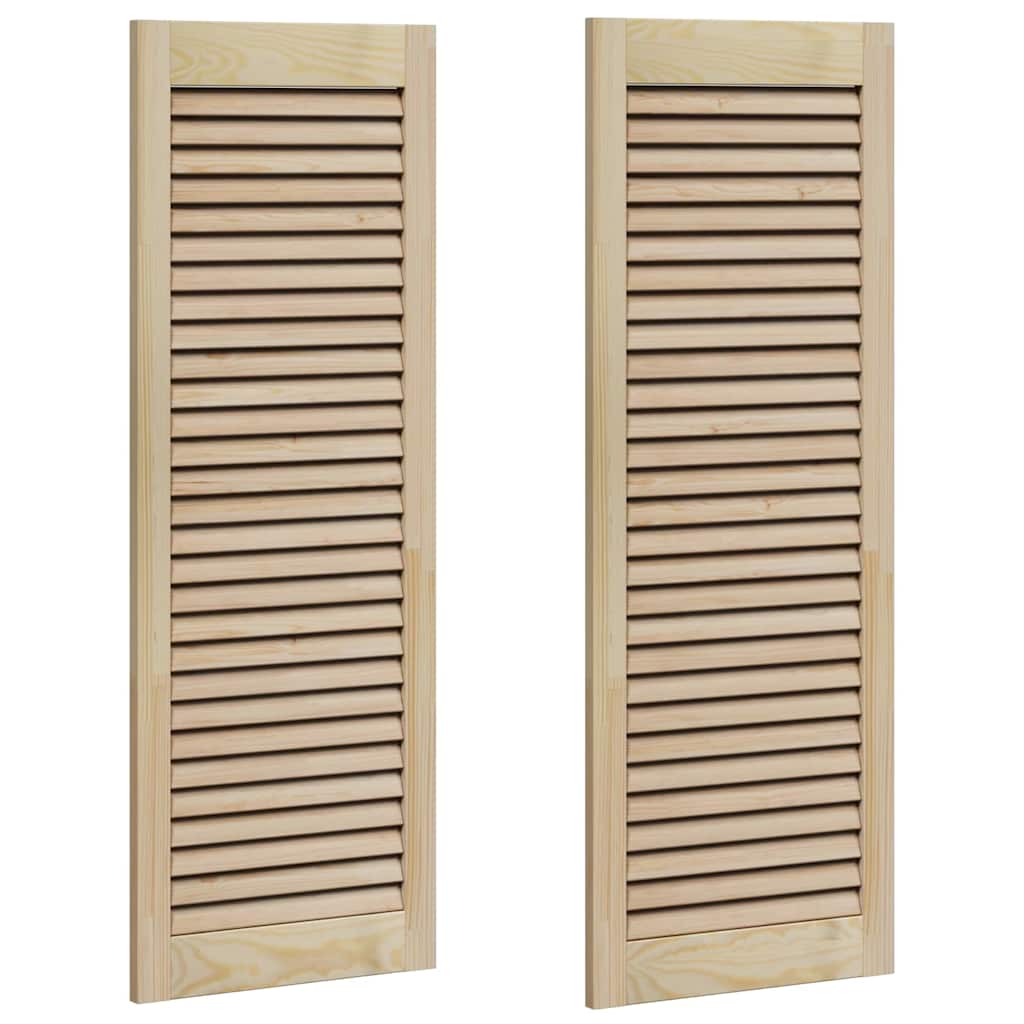 vidaXL Schranktür 2 pcs Natur 110 x 2,1 x 39,5 cm Massives Kiefernholz