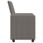 vidaXL Esszimmerstühle mit Rollen 2 pcs Hellgrau 57 x 66 x 94 cm