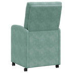 vidaXL Esszimmerstühle mit Rollen 2 pcs Meergrün 58 x 67 x 97 cm Samt