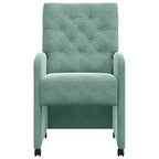 vidaXL Esszimmerstühle mit Rollen 2 pcs Meergrün 58 x 67 x 97 cm Samt