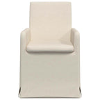 vidaXL Esszimmerstühle mit Rädern 2 pcs Beige 57 x 67 x 95 cm Leinen