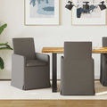 vidaXL Esszimmerstühle 2 pcs Hellgrau 57 x 67 x 95 cm Leinen