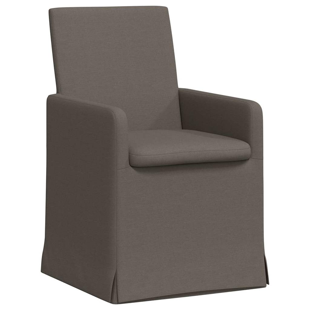 vidaXL Esszimmerstühle 2 pcs Hellgrau 57 x 67 x 95 cm Leinen