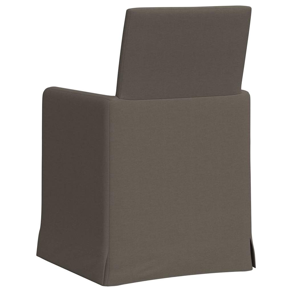 vidaXL Esszimmerstühle 2 pcs Hellgrau 57 x 67 x 95 cm Leinen