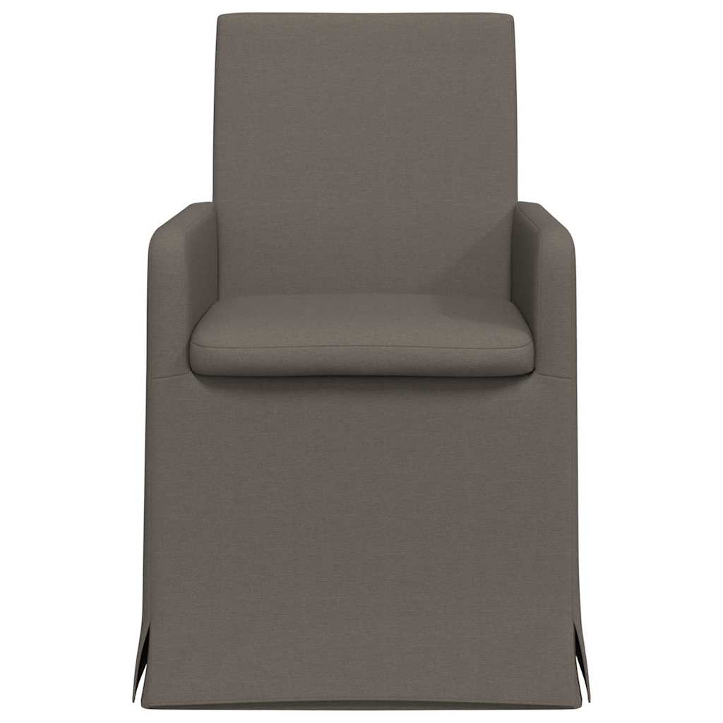 vidaXL Esszimmerstühle 2 pcs Hellgrau 57 x 67 x 95 cm Leinen