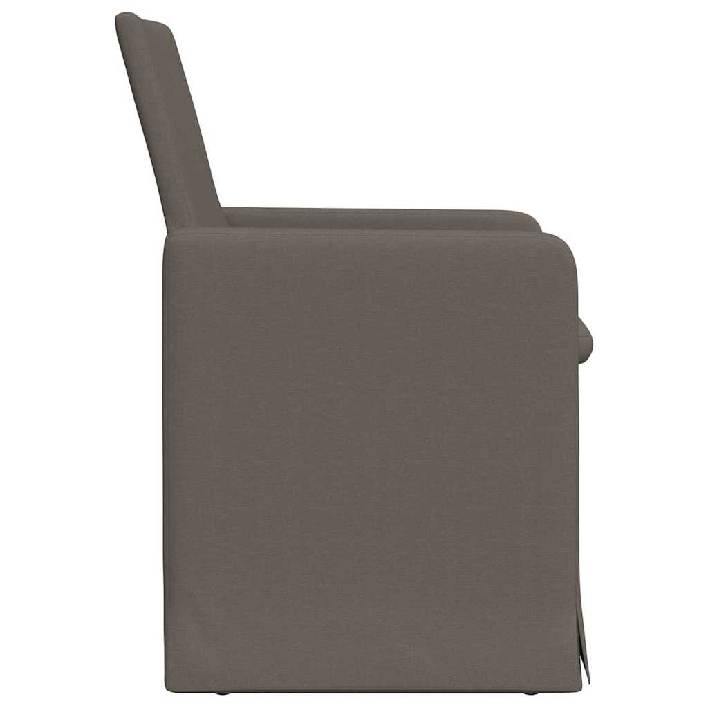 vidaXL Esszimmerstühle 2 pcs Hellgrau 57 x 67 x 95 cm Leinen