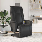 vidaXL Schwenkbarer Massagesessel Schwarz 71 x 90 x 105 cm Kunstleder