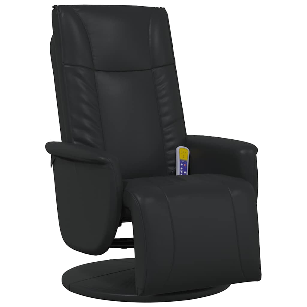 vidaXL Schwenkbarer Massagesessel Schwarz 71 x 90 x 105 cm Kunstleder