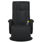 vidaXL Schwenkbarer Massagesessel Schwarz 71 x 90 x 105 cm Kunstleder