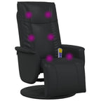 vidaXL Schwenkbarer Massagesessel Schwarz 71 x 90 x 105 cm Kunstleder