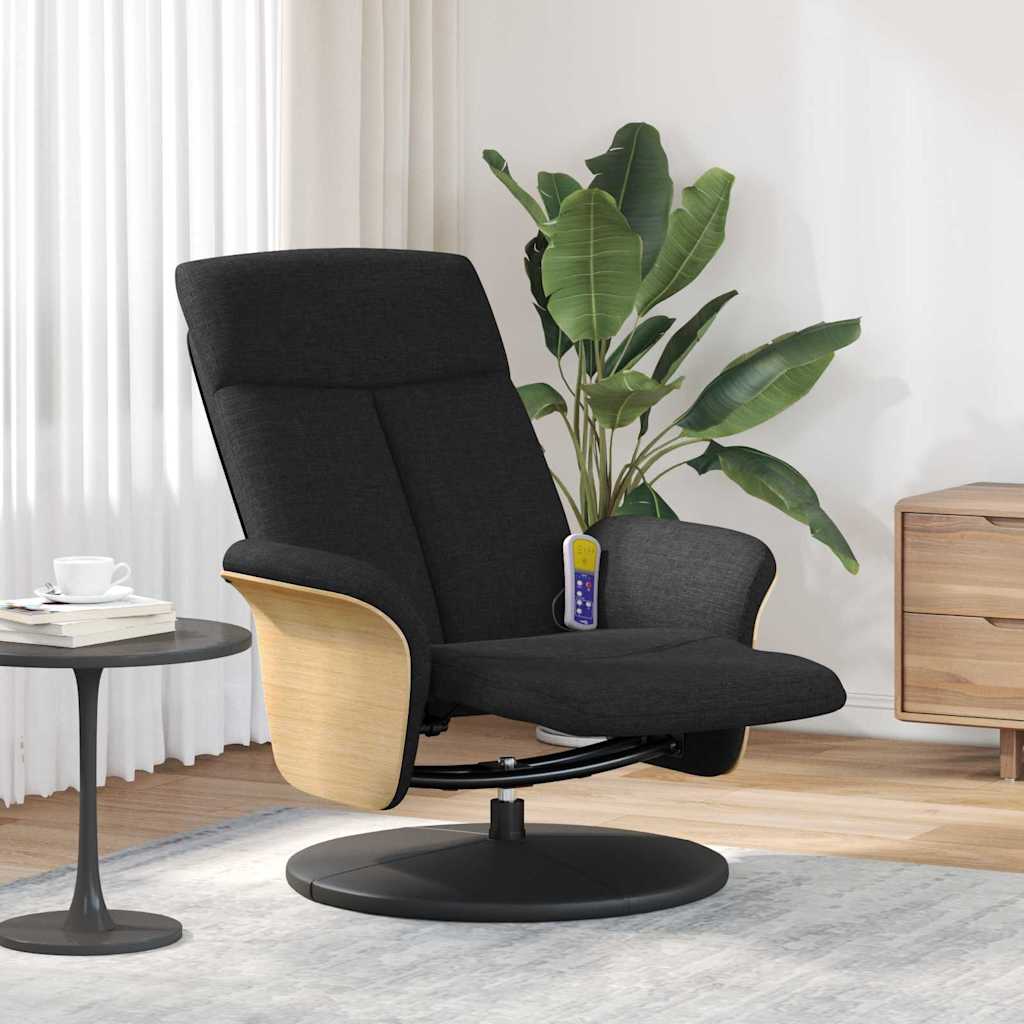 vidaXL Massage Relaxsessel Schwarz 79 x 87 x 104,5 cm Stoff