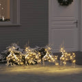 vidaXL LED Rentiere mit 80 LEDs 4 pcs Gold PET