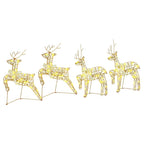 vidaXL LED Rentiere mit 80 LEDs 4 pcs Gold PET