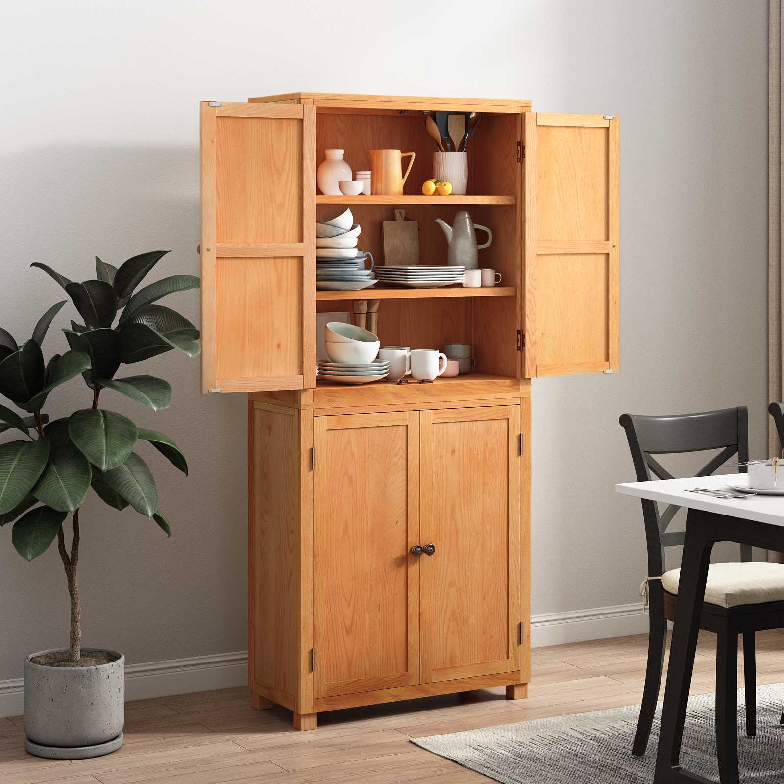 vidaXL Aufbewahrungsmöbel-Set mit Speicher mit Tür Braun Holzwerkstoff