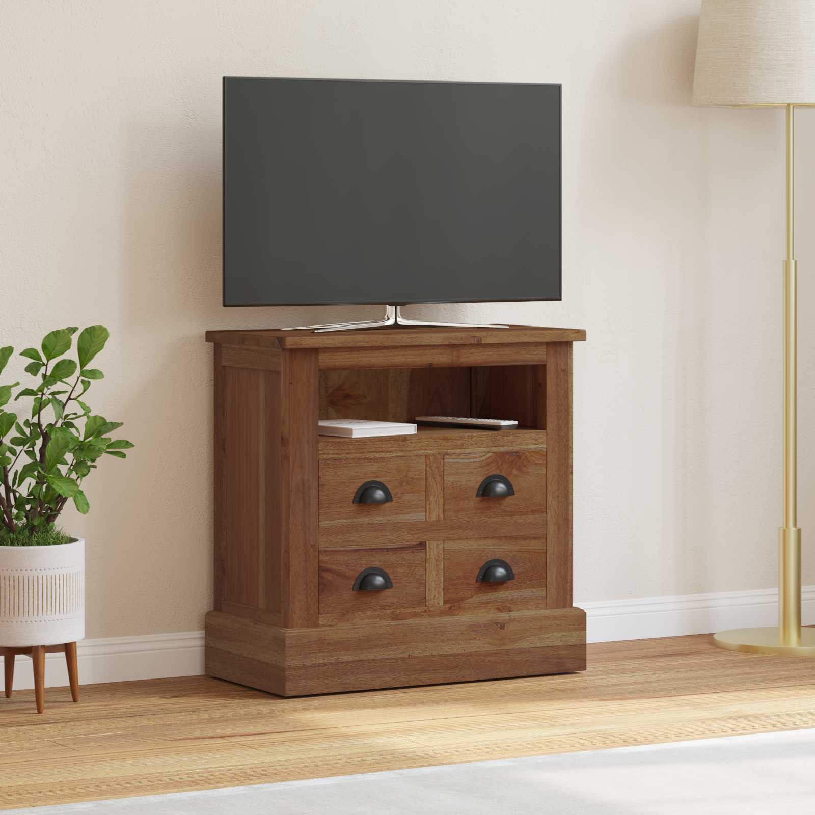 vidaXL Aufbewahrungsschrank Natur 60 x 30 x 60 cm Massivholz Teak