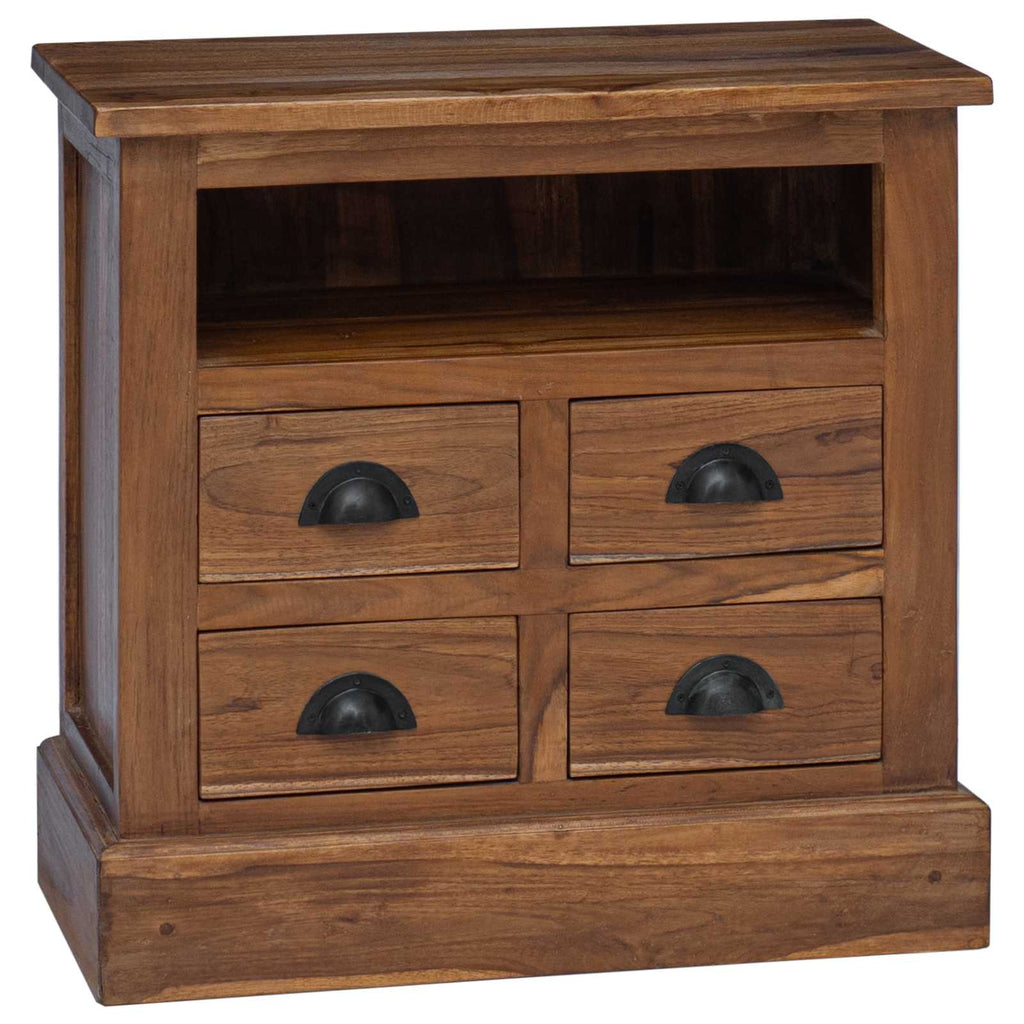 vidaXL Aufbewahrungsschrank Natur 60 x 30 x 60 cm Massivholz Teak