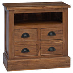 vidaXL Aufbewahrungsschrank Natur 60 x 30 x 60 cm Massivholz Teak