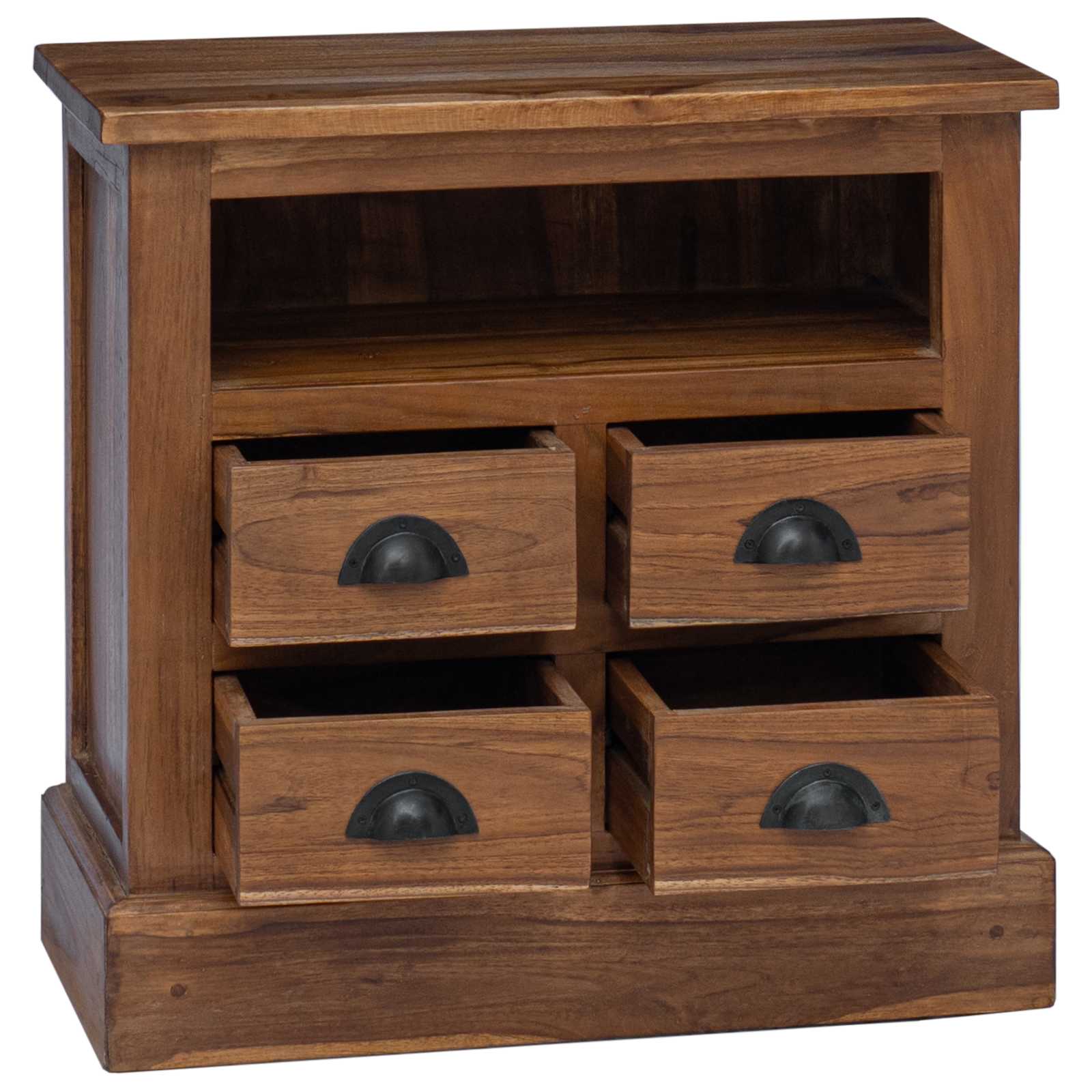 vidaXL Aufbewahrungsschrank Natur 60 x 30 x 60 cm Massivholz Teak