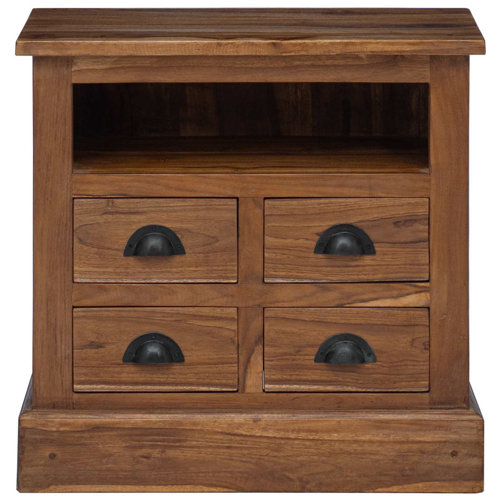 vidaXL Aufbewahrungsschrank Natur 60 x 30 x 60 cm Massivholz Teak