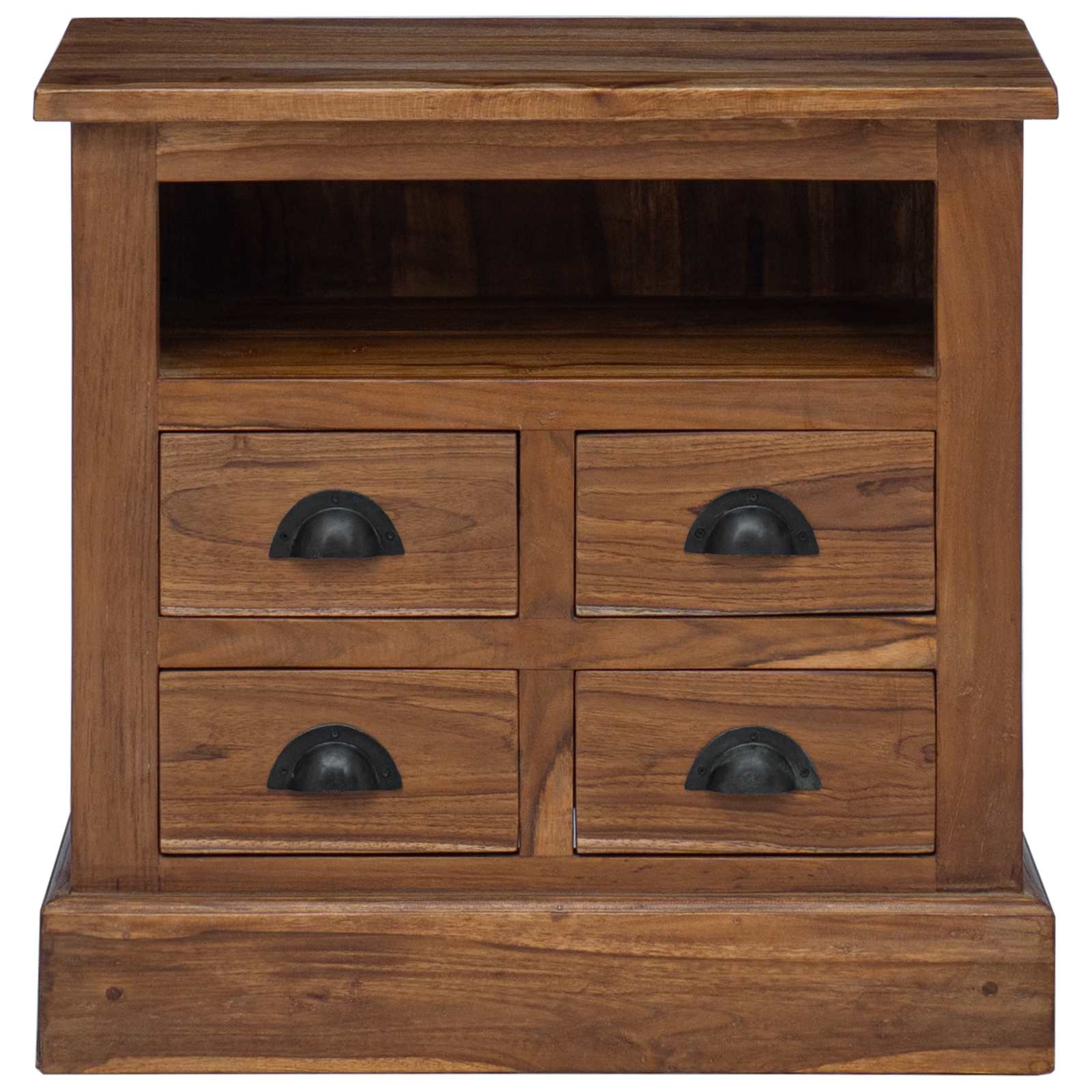 vidaXL Aufbewahrungsschrank Natur 60 x 30 x 60 cm Massivholz Teak