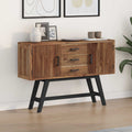 vidaXL TV-Ständer Natur 110 x 30 x 75 cm Massivholz Teak