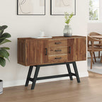 vidaXL TV-Ständer Natur 110 x 30 x 75 cm Massivholz Teak