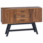 vidaXL TV-Ständer Natur 110 x 30 x 75 cm Massivholz Teak