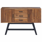 vidaXL TV-Ständer Natur 110 x 30 x 75 cm Massivholz Teak