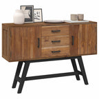 vidaXL TV-Ständer Natur 110 x 30 x 75 cm Massivholz Teak