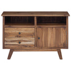 vidaXL Sideboard mit Schubladen Natur 100 x 30 x 68 cm Massivholz Teak