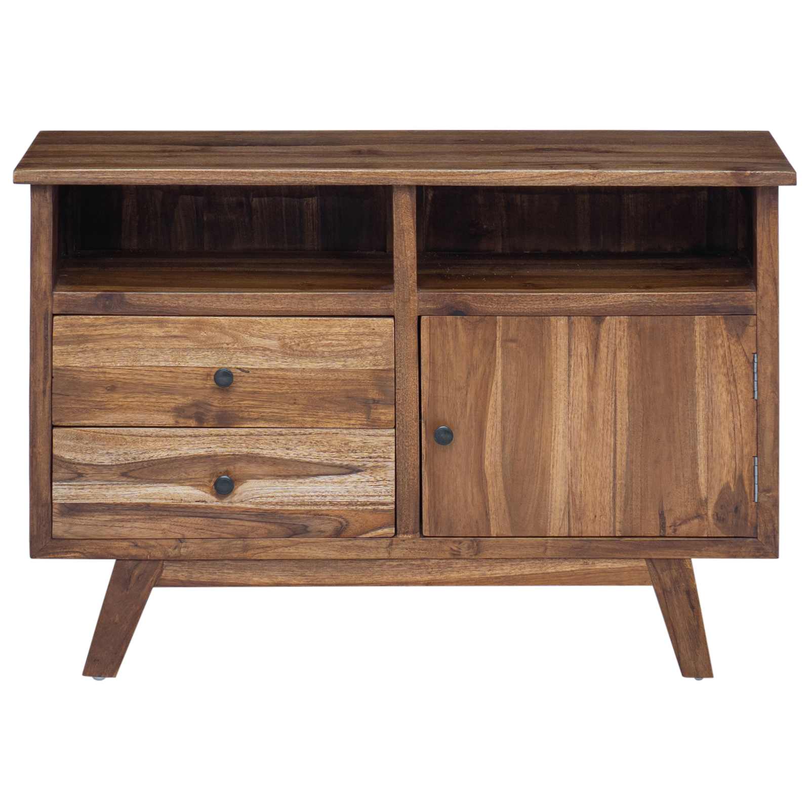 vidaXL Sideboard mit Schubladen Natur 100 x 30 x 68 cm Massivholz Teak
