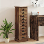 vidaXL Kommode mit Schubladen Natur 35 x 30 x 110 cm Massivholz Teak