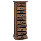vidaXL Kommode mit Schubladen Natur 35 x 30 x 110 cm Massivholz Teak