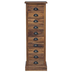 vidaXL Kommode mit Schubladen Natur 35 x 30 x 110 cm Massivholz Teak
