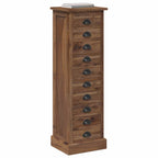 vidaXL Kommode mit Schubladen Natur 35 x 30 x 110 cm Massivholz Teak