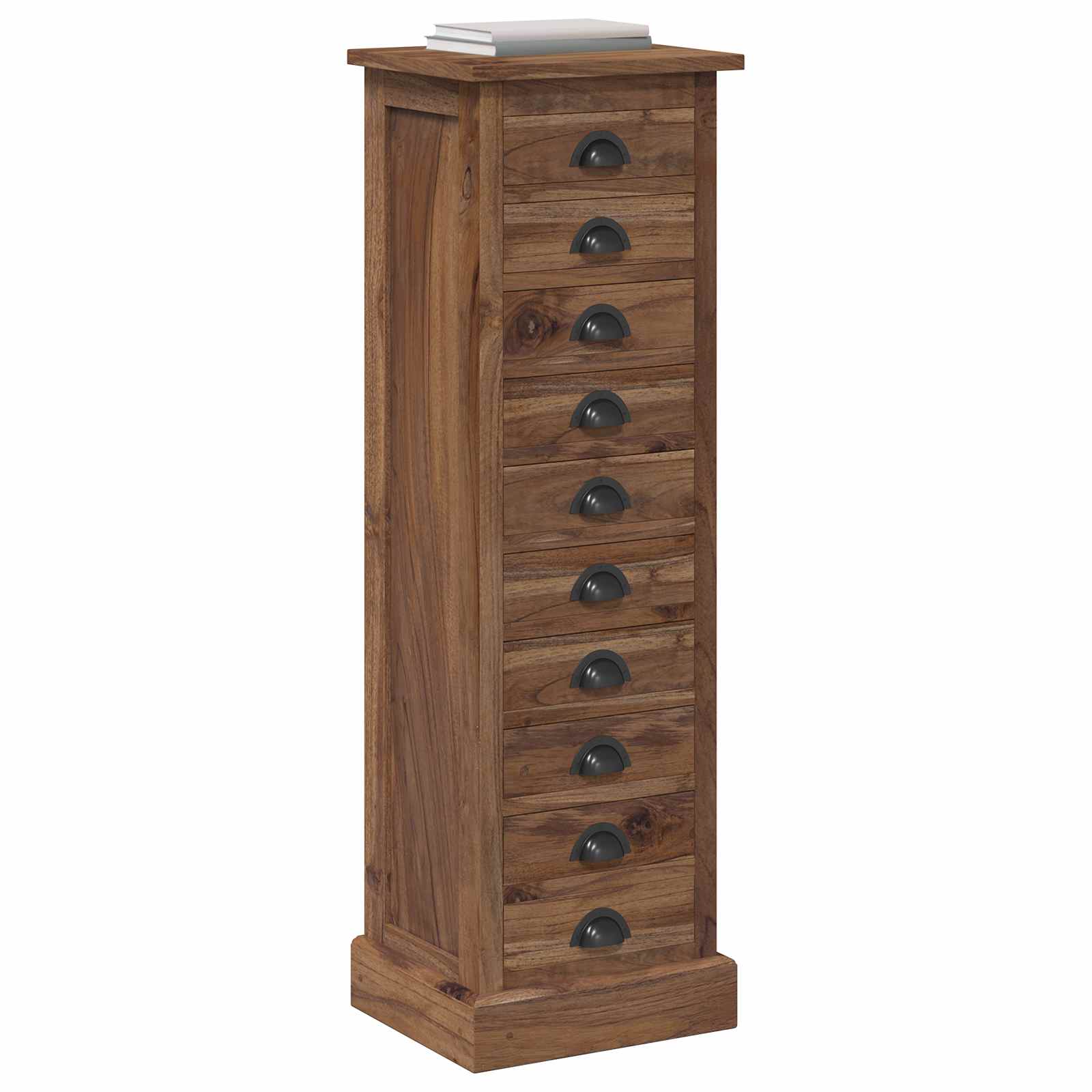 vidaXL Kommode mit Schubladen Natur 35 x 30 x 110 cm Massivholz Teak