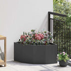 vidaXL Eckpflanzer Schwarz 60 x 60 x 35 cm Stahl
