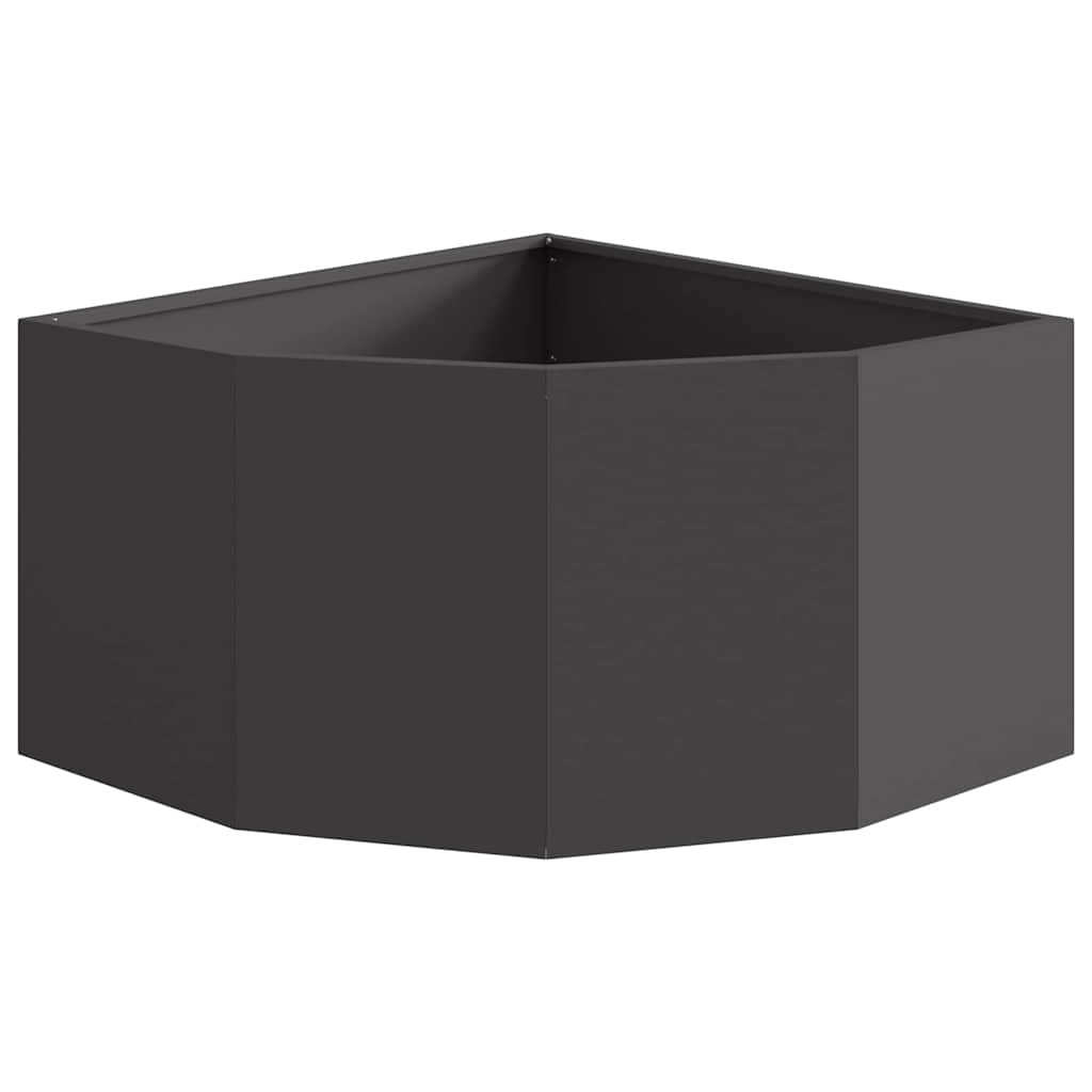vidaXL Eckpflanzer Schwarz 60 x 60 x 35 cm Stahl
