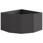 vidaXL Eckpflanzer Schwarz 60 x 60 x 35 cm Stahl