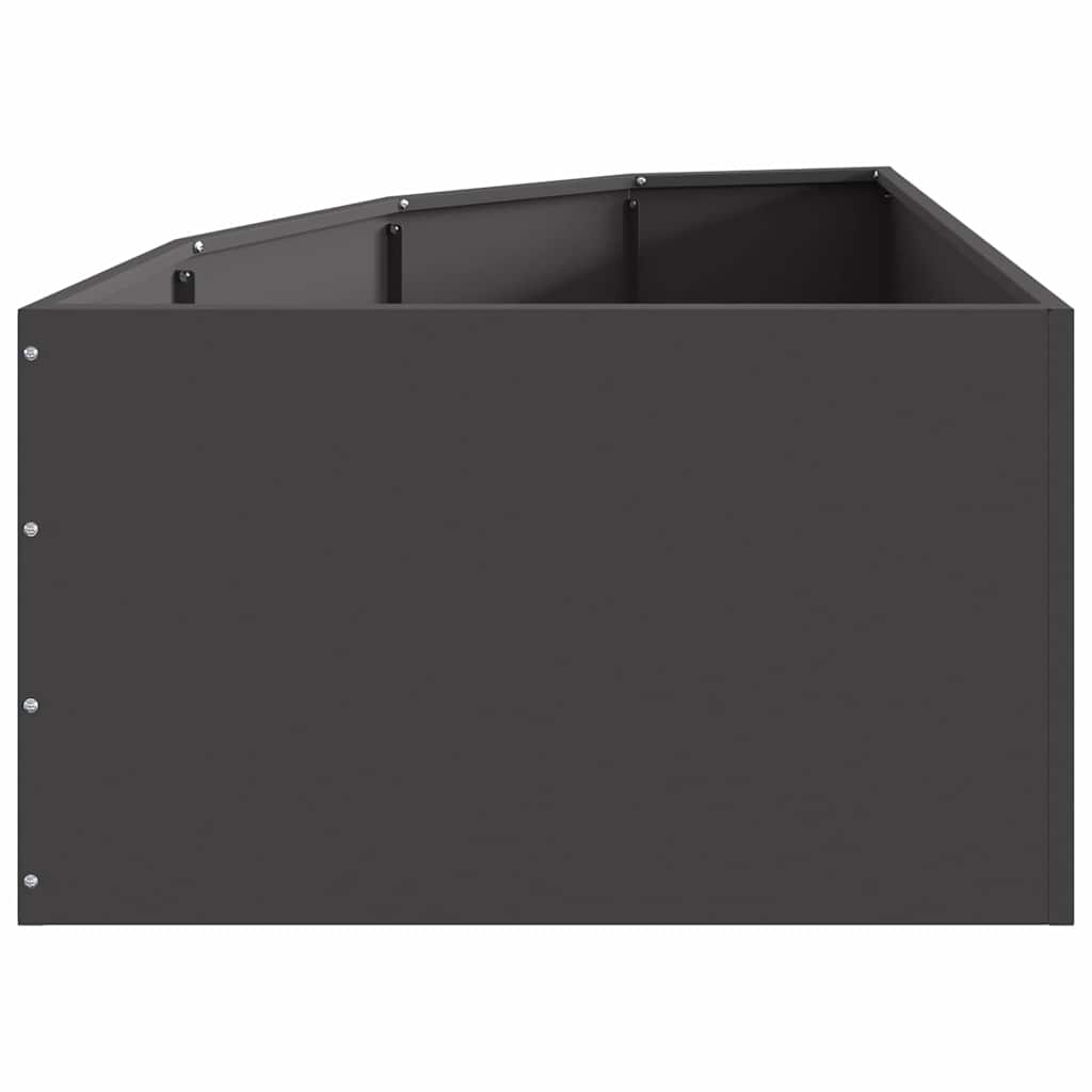 vidaXL Eckpflanzer Schwarz 60 x 60 x 35 cm Stahl