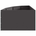 vidaXL Eckpflanzer Schwarz 60 x 60 x 35 cm Stahl