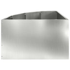 vidaXL Eckpflanzer Silber 60 x 60 x 35 cm Verzinkter Stahl