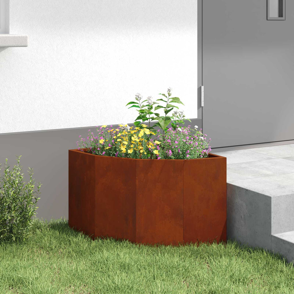 vidaXL Eckpflanzer Rostig 45 x 45 x 35 cm Wetterfeststahl