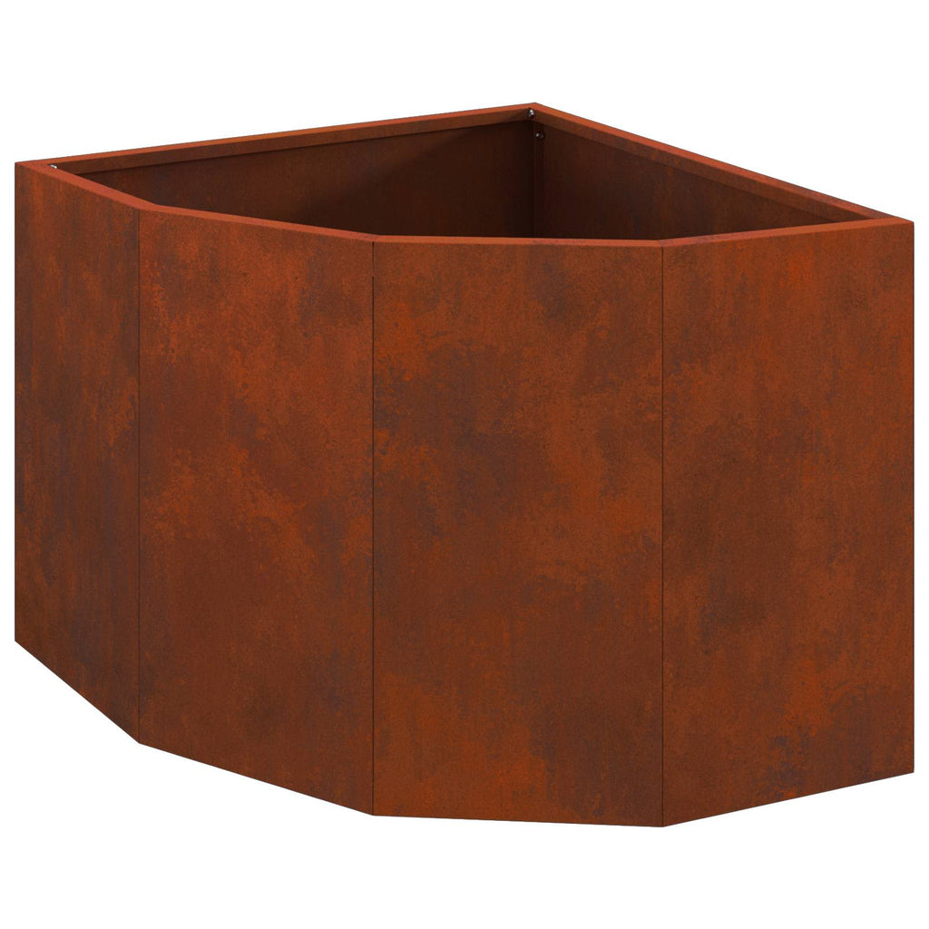 vidaXL Eckpflanzer Rostig 45 x 45 x 35 cm Wetterfeststahl