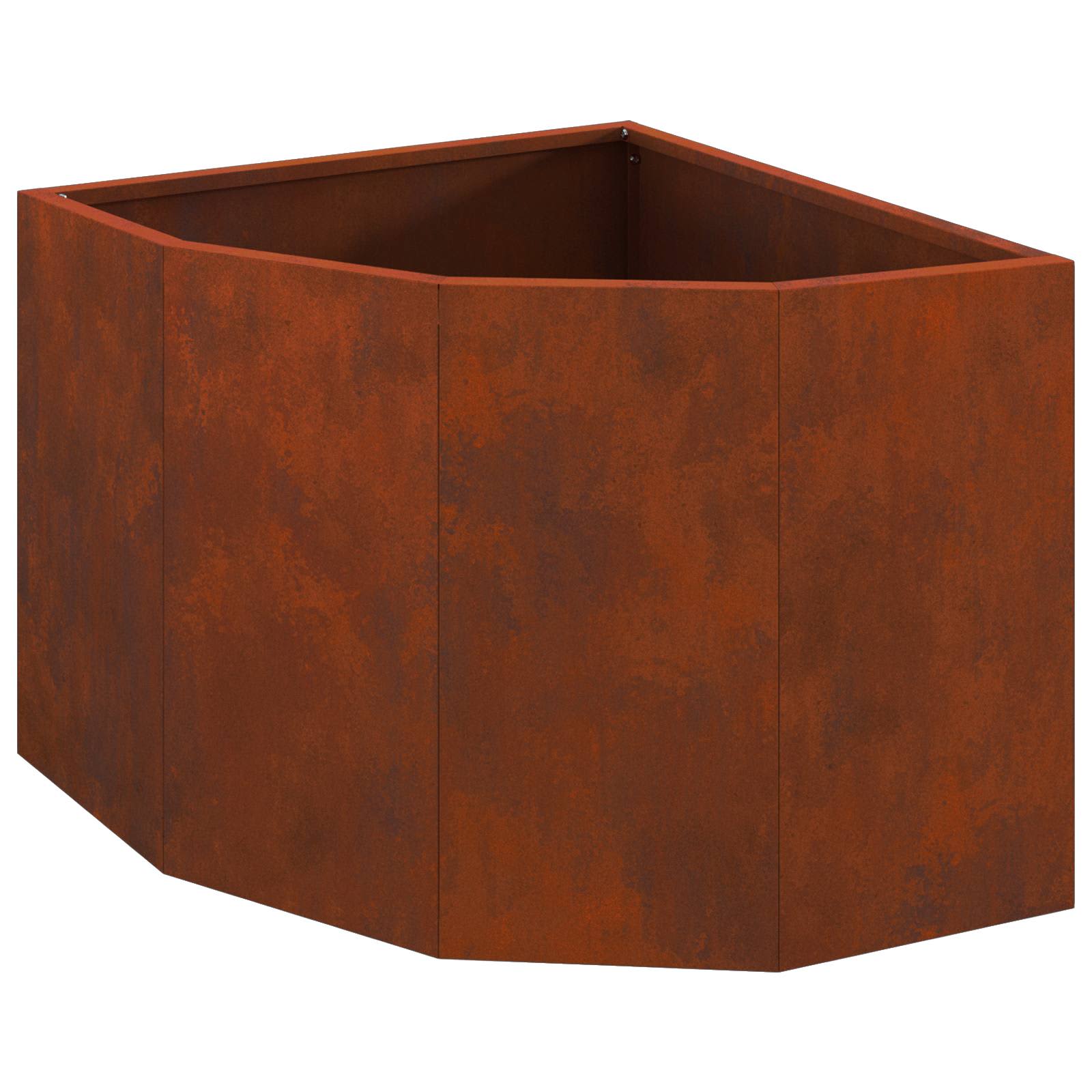 vidaXL Eckpflanzer Rostig 45 x 45 x 35 cm Wetterfeststahl